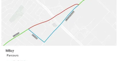 Amélioration du tracé : Métrobus 807