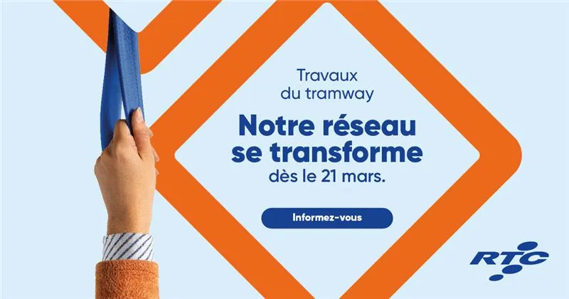 Travaux du tramway. Notre réseau se transforme. 