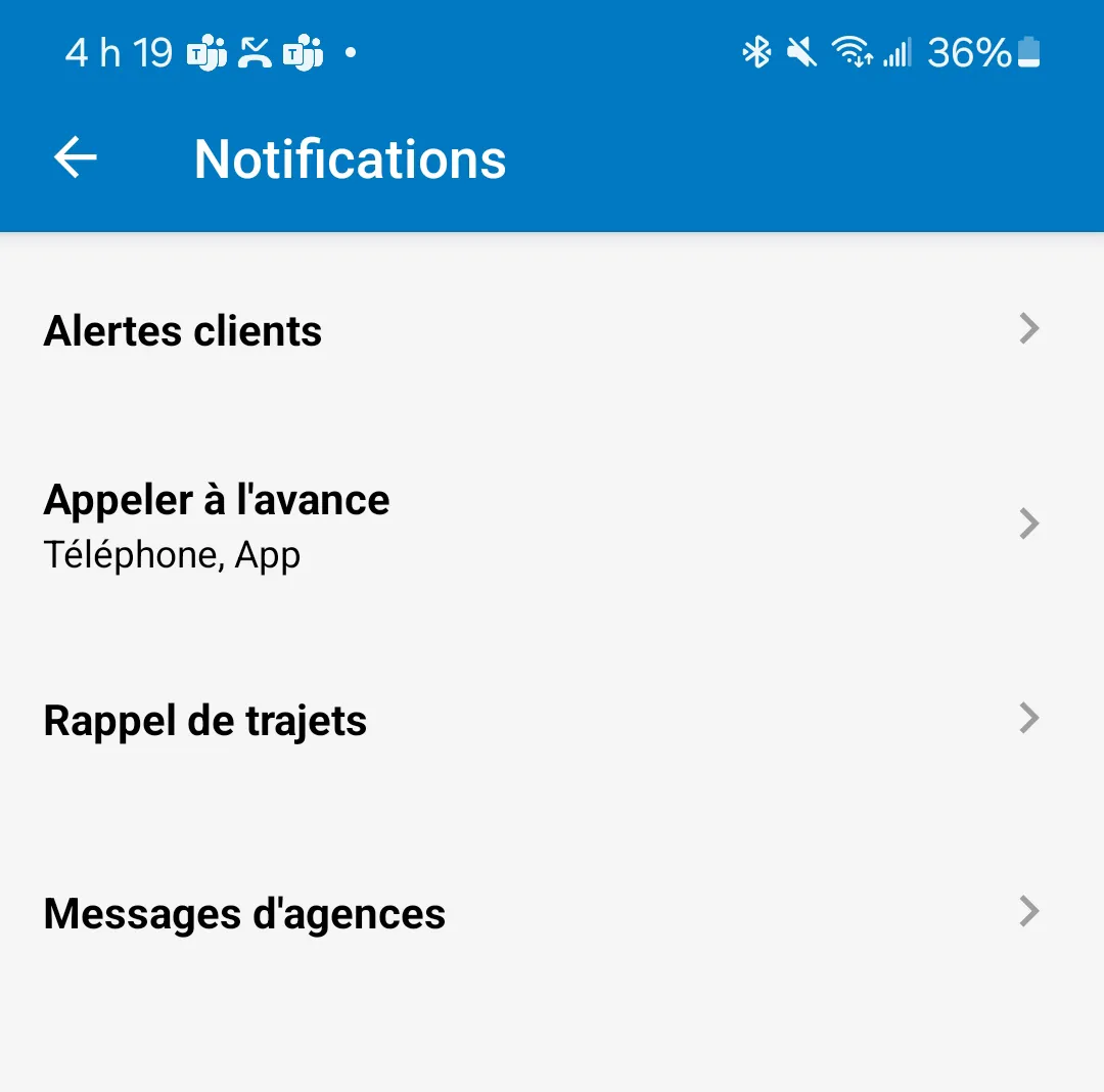 Notifications - Application mobile ATA