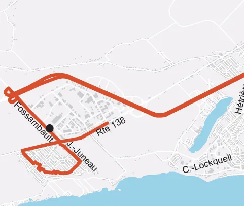 Parcours 292 zoom de la carte